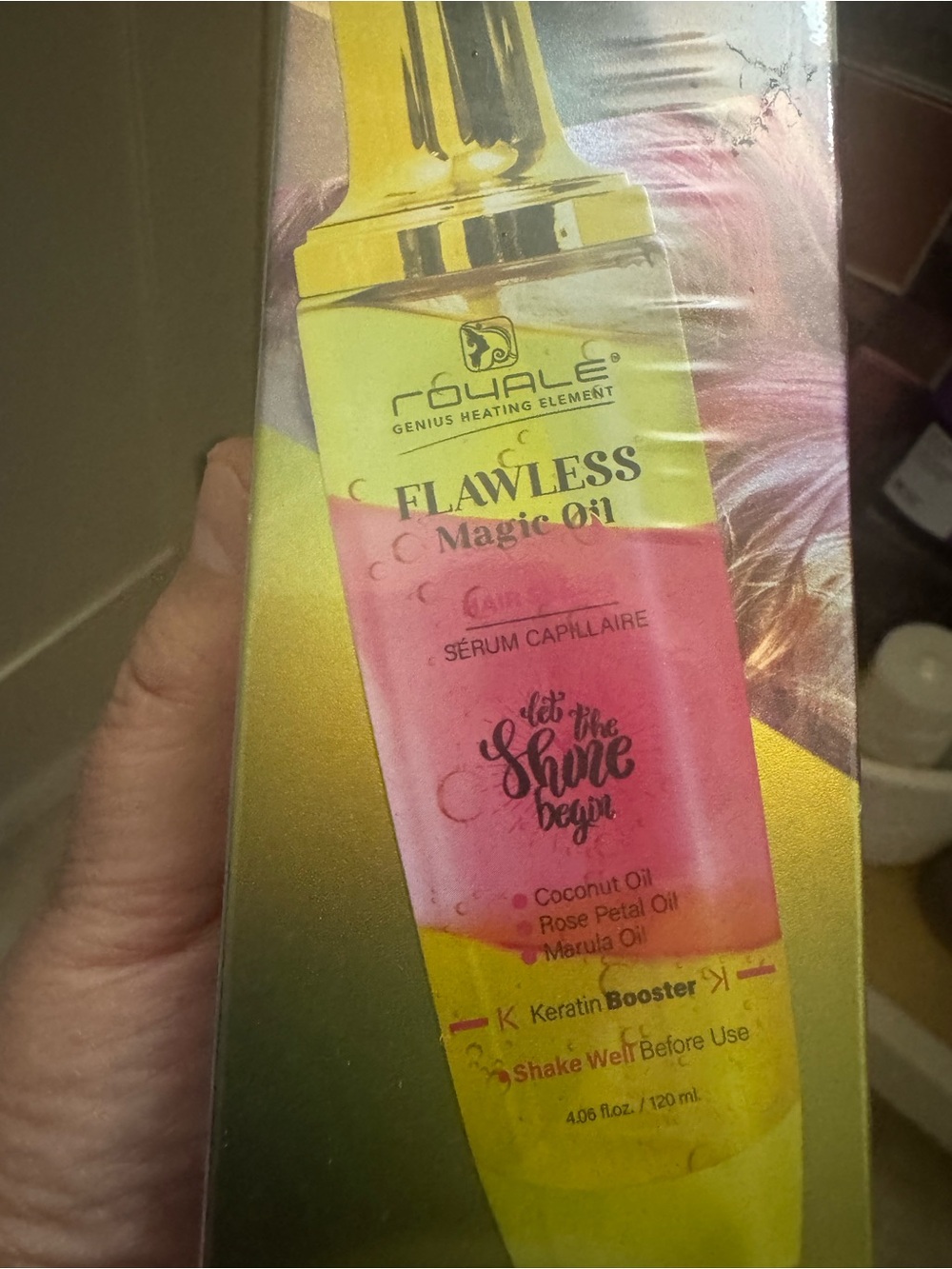 New Flawless Magic Oil Hair Serum – Pink & Gold repairs frizzy, dry hair